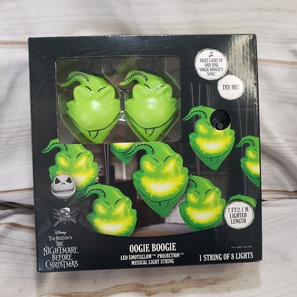 Gemmy Oogie Boogie LED Emoteglow Projection Musical Lights 7 Feet Long 8 Lights - Picture 1 of 12